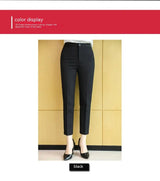 Women's Black Trousers Cropped Black 4XL – Posh Atomic