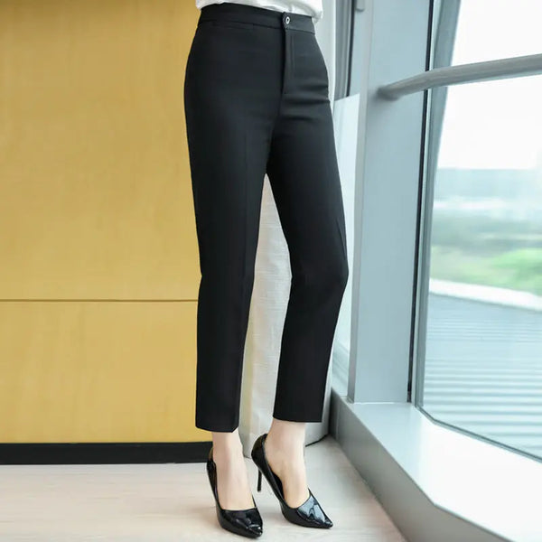 Women's Black Trousers Cropped Black S – Posh Atomic