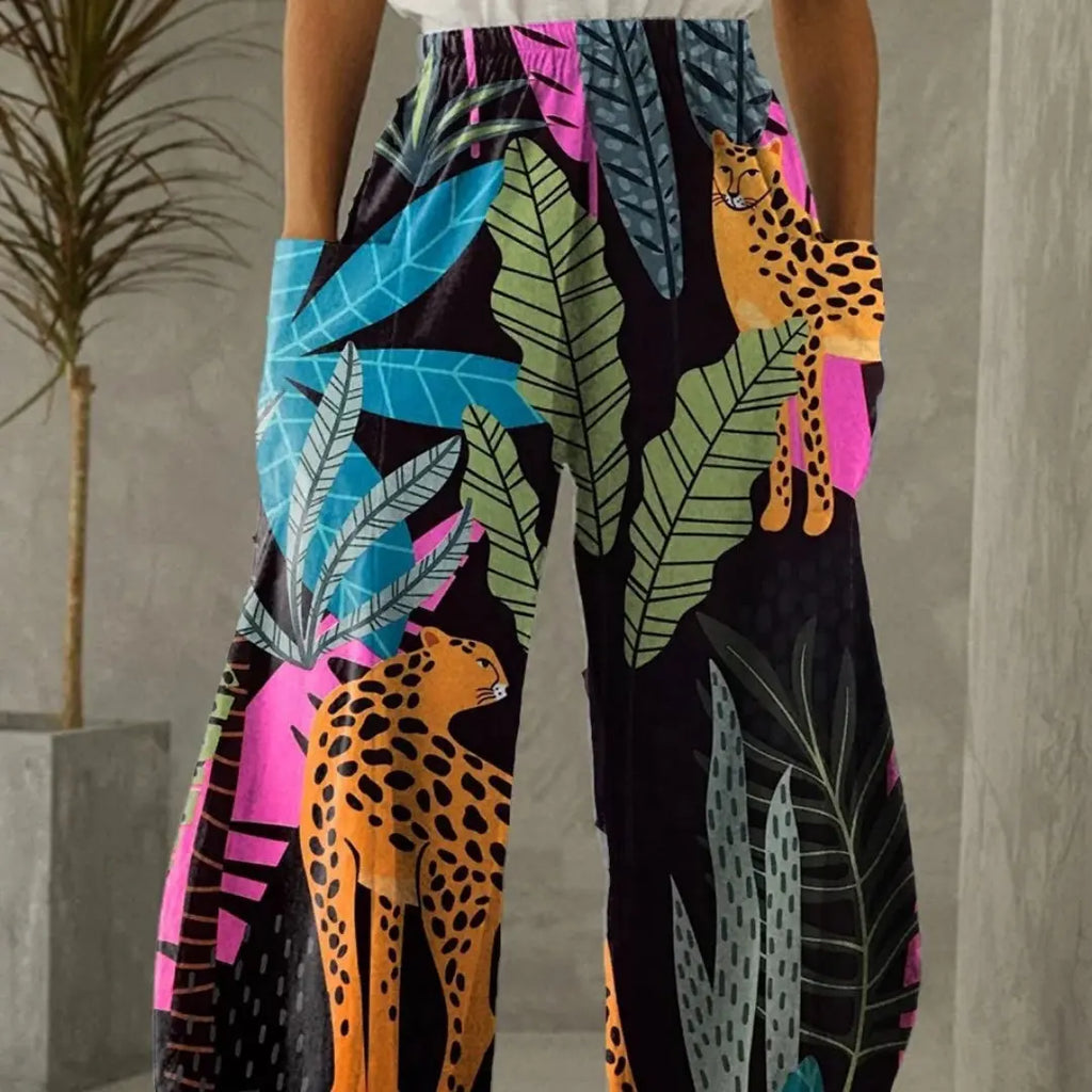 Women's Casual Double Pocket Long Wide-leg Pants 15style S – Posh Atomic