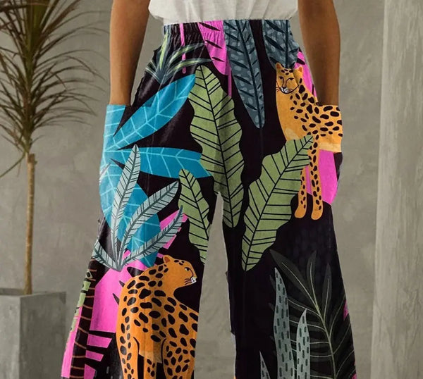Women's Casual Double Pocket Long Wide-leg Pants 15style M – Posh Atomic