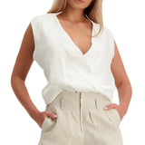 Women's Classy Sleeveless Shirt X8 L – Posh Atomic