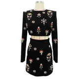 Women's Fashion Exquisite Heavy Industry Suit Black S – Posh Atomic