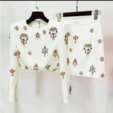 Women's Fashion Exquisite Heavy Industry Suit White XL – Posh Atomic