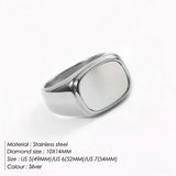 Women's Fashion Stainless Steel Ring Steel Black US8 – Posh Atomic