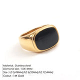 Women's Fashion Stainless Steel Ring Steel Black US5 – Posh Atomic