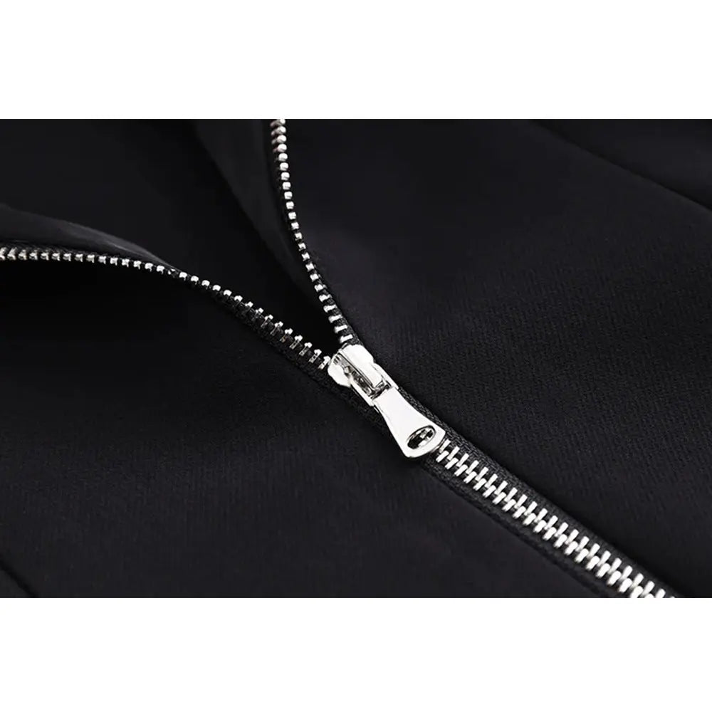 Women's Fashion V-neck Long-sleeve Dress Black XL – Posh Atomic