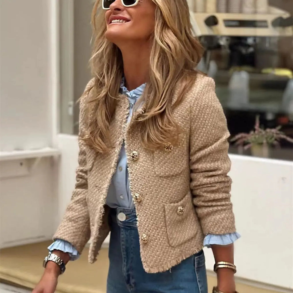 Women's Fashion Woolen Jacket Picture Color XS – Posh Atomic