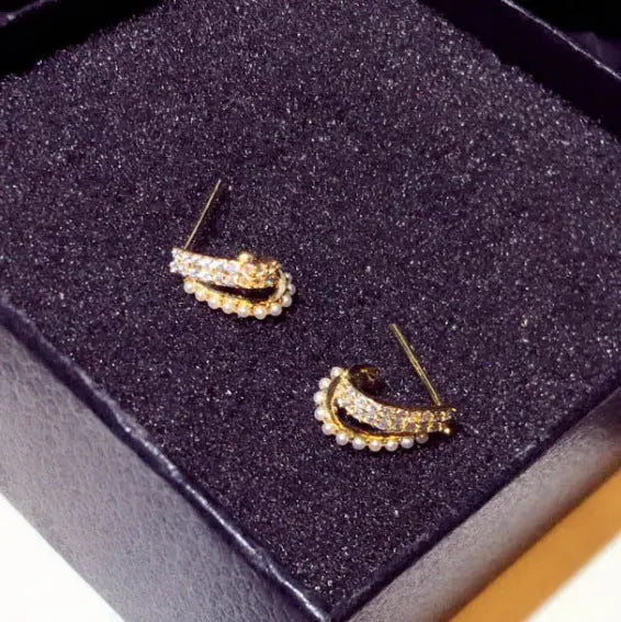 Women's Fashion Zircon Temperamental Earrings Default Title – Posh Atomic