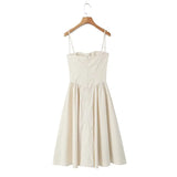Women's Fitted Waist Pleated Dress Picture Color M – Posh Atomic