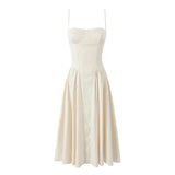 Women's Fitted Waist Pleated Dress – Posh Atomic