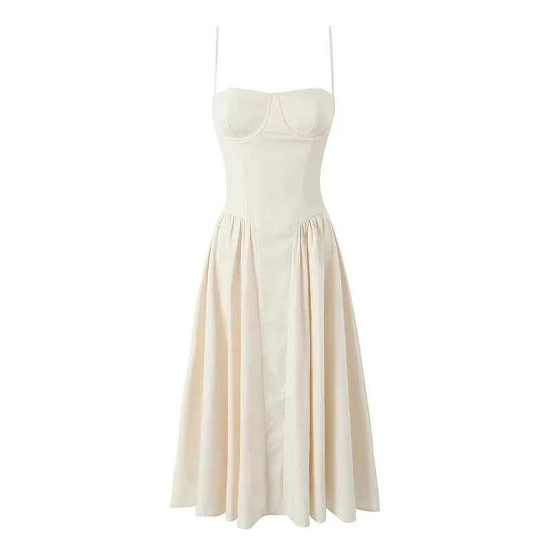 Women's Fitted Waist Pleated Dress – Posh Atomic