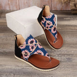 Women's Flip-toe Printed Flat Sandals With Back Zipper 556 1 Model – Posh Atomic