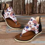 Women's Flip-toe Printed Flat Sandals With Back Zipper 556 2 Models – Posh Atomic