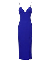 Women's French V-neck Sling Dress Pink XL – Posh Atomic