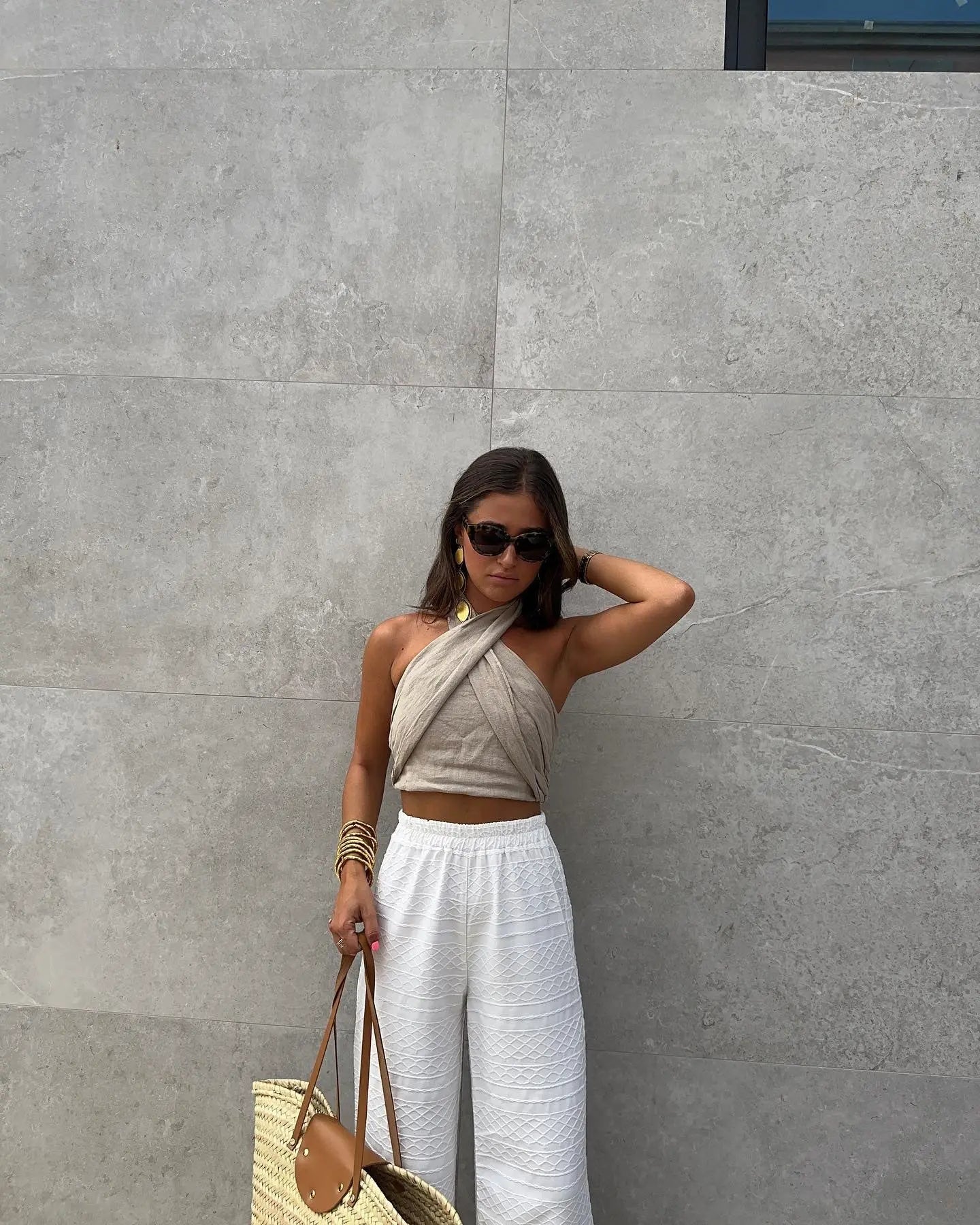 Women's Halter Linen Vest Top – Posh Atomic