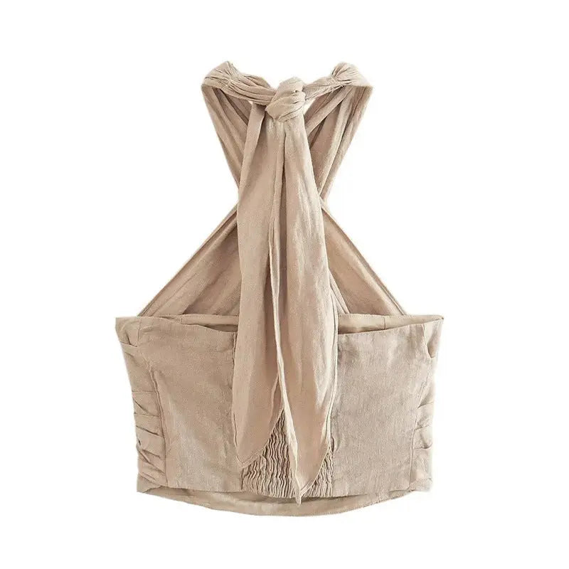 Women's Halter Linen Vest Top – Posh Atomic