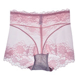 Women's High Waist Lace Traceless Mesh Underwear Pink L – Posh Atomic