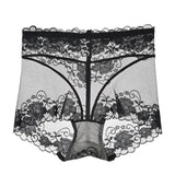 Women's High Waist Lace Traceless Mesh Underwear Gray M – Posh Atomic