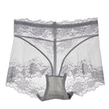 Women's High Waist Lace Traceless Mesh Underwear Black XL – Posh Atomic