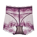 Women's High Waist Lace Traceless Mesh Underwear Skin Color L – Posh Atomic