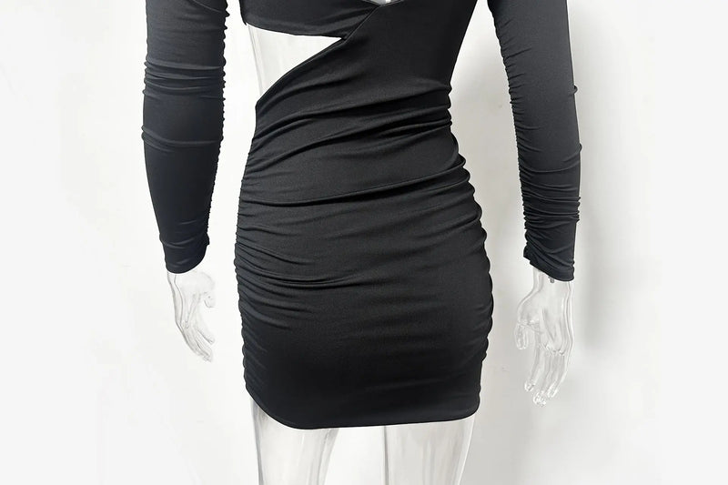 Women's Long-sleeved Dress White S – Posh Atomic