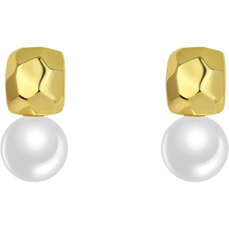Women's Metal High-grade Temperamental Pearl Stud Earrings – Posh Atomic