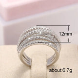 Women's Ring F1739 White Gold Color No10 – Posh Atomic