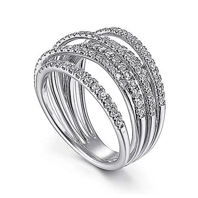 Women's Ring F1739 White Gold Color No9 – Posh Atomic