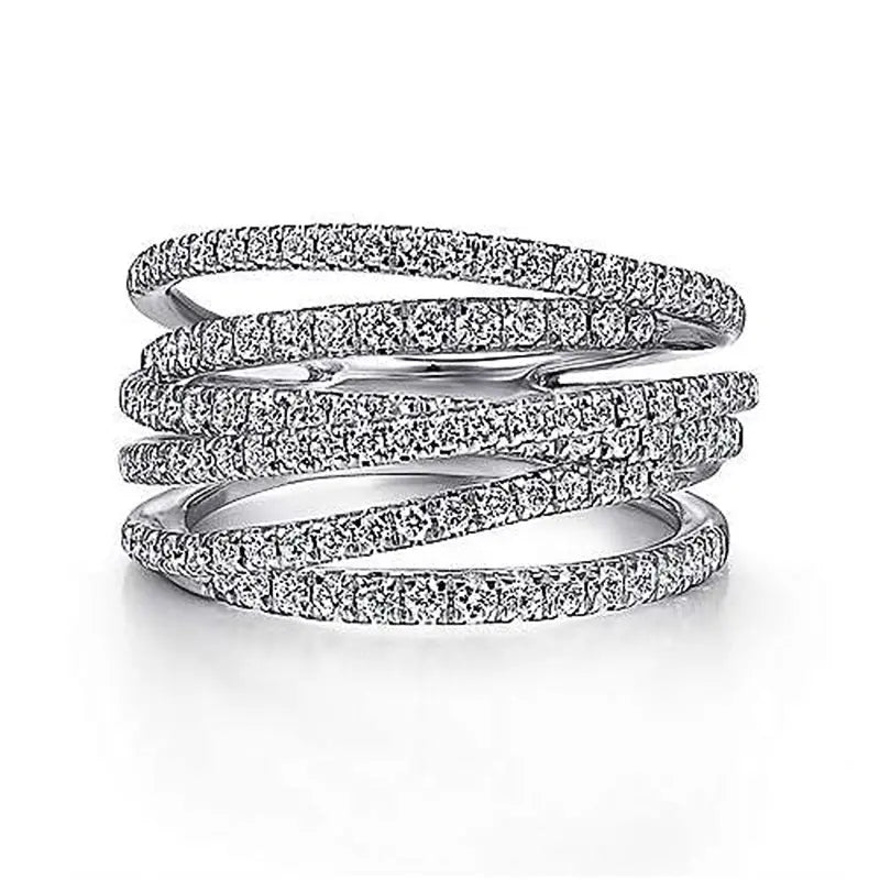 Women's Ring F1739 White Gold Color No8 – Posh Atomic