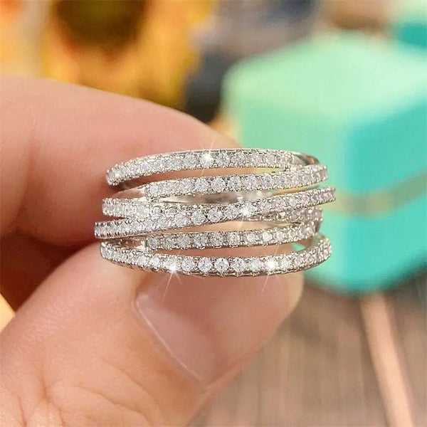 Women's Ring F1739 White Gold Color No6 – Posh Atomic