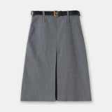 Women's Skirt Gray Pleated A- Line Skirt – Posh Atomic