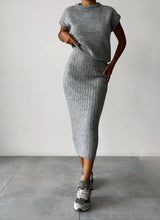 Women's Sleeveless Pullover and Skirt Set White L – Posh Atomic
