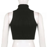 Women's Turtleneck Hollow-out Slim-fit Vest – Posh Atomic