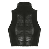 Women's Turtleneck Hollow-out Slim-fit Vest – Posh Atomic