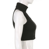 Women's Turtleneck Hollow-out Slim-fit Vest – Posh Atomic