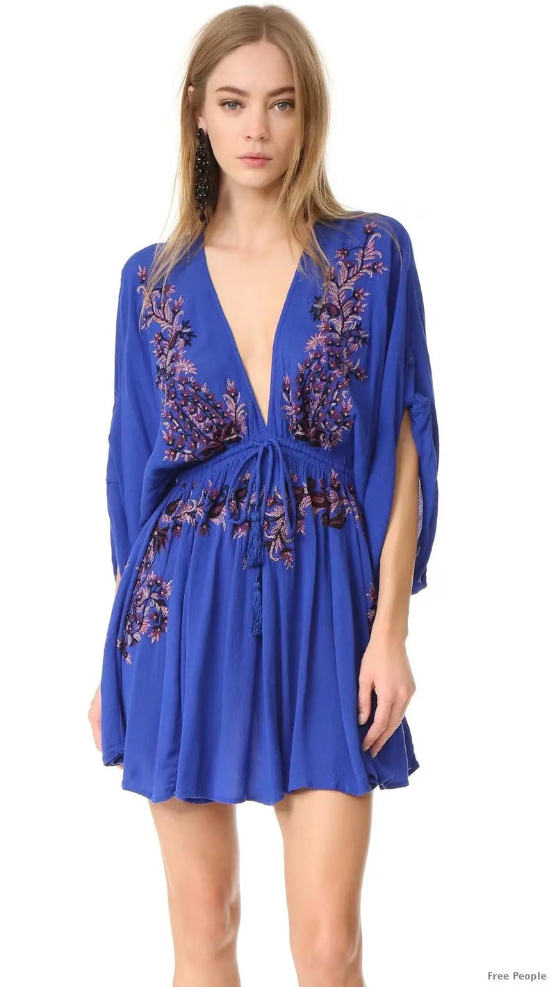 Women's V-neck Dress Pink L – Posh Atomic