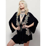 Women's V-neck Dress Black S – Posh Atomic