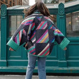 Women's Winter Vintage Printed Loose Floral Cotton Coat Jacket Female Picture Color S – Posh Atomic
