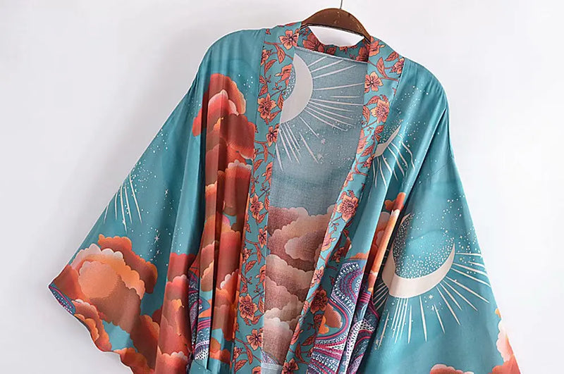 Womens Ladies Green Kimono Robe Gown Cover – Posh Atomic