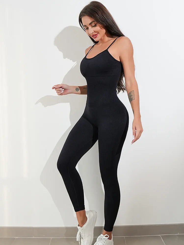 Womens Sexy Unitard One Piece Jumpsuit Spaghetti Strap Tummy Control Rompers Sleeveless Bodysuits Outfits Grey M – Posh Atomic