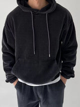 Men's Corduroy Hooded Sweatshirt