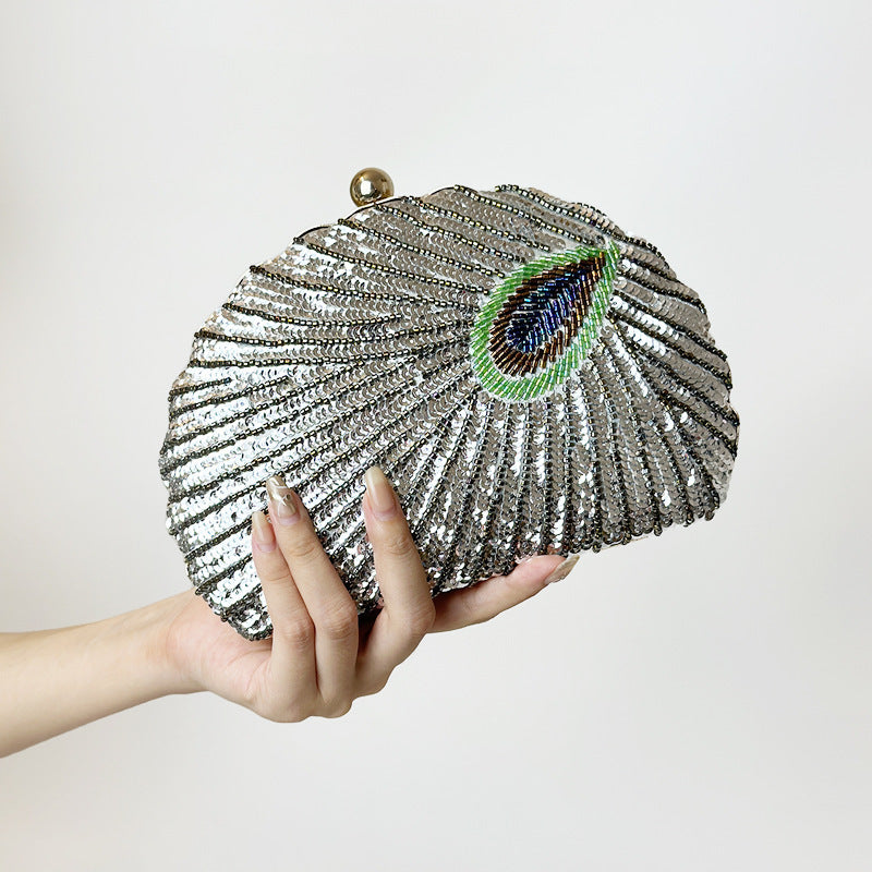 Women's Vintage Beaded One-shoulder Handbag