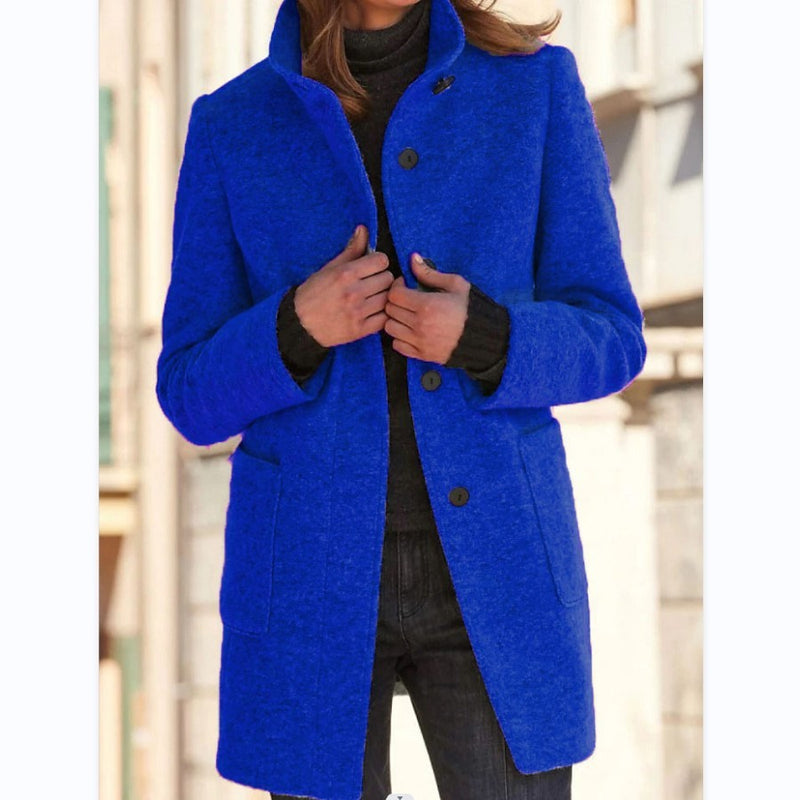 Casual Wool Coat With Pockets