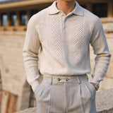 Men's Lapel Knitted Sweater