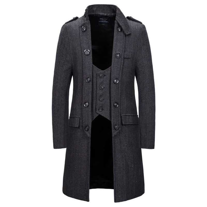 Men's Herringbone Overcoat