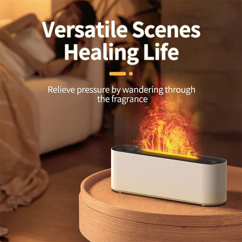 Flame Air Humidifier Ultrasonic 7 Colors Aroma Diffuser LED Cool Mist Maker