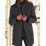 Casual Wool Coat With Pockets