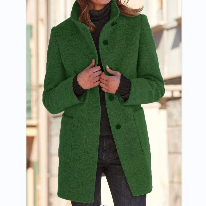 Casual Wool Coat With Pockets