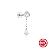 925 Sterling Silver Moon Earrings