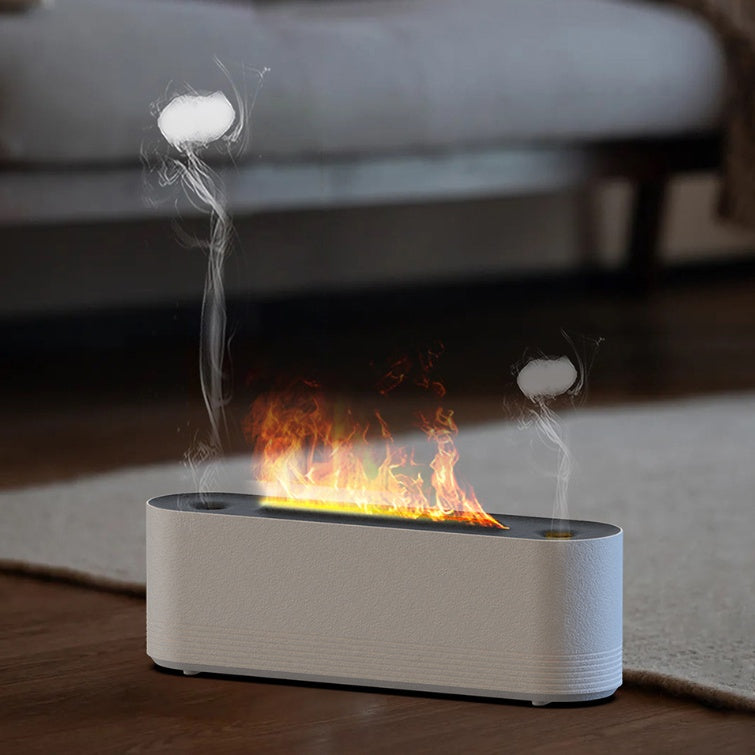 Flame Air Humidifier Ultrasonic 7 Colors Aroma Diffuser LED Cool Mist Maker